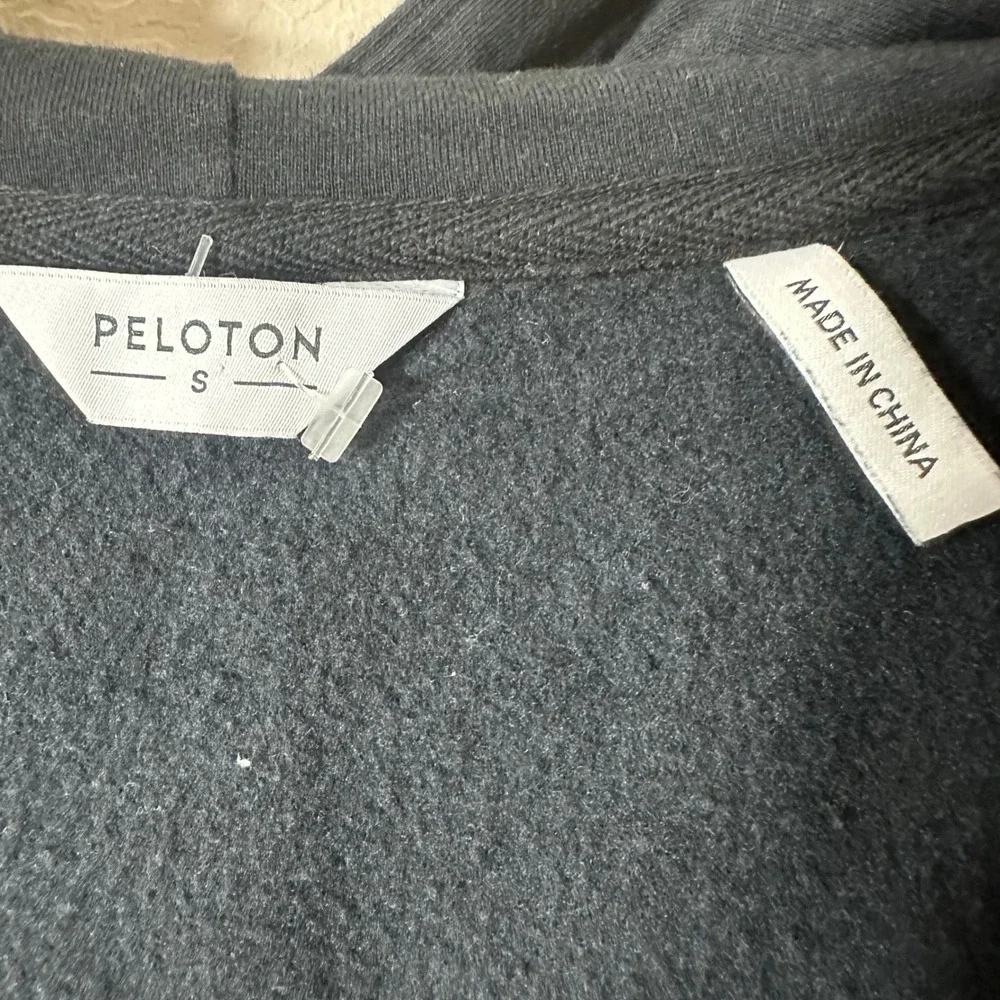 Peloton Womens Black Rainbow Stacked Logo Full Zip Hoodie Sweatshirt PJ221596P S